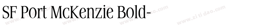 SF Port McKenzie Bold字体转换